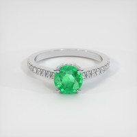 1.23 Ct. Emerald Ring, Platinum 950 1