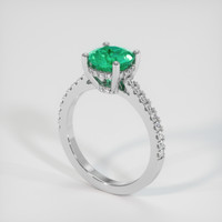 1.31 Ct. Emerald Ring, Platinum 950 2