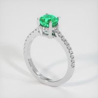 1.35 Ct. Emerald Ring, Platinum 950 2