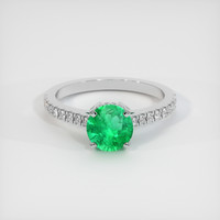 0.96 Ct. Emerald Ring, Platinum 950 1