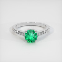 0.92 Ct. Emerald Ring, Platinum 950 1