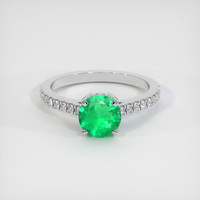 0.94 Ct. Emerald Ring, Platinum 950 1