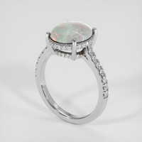 1.61 Ct. Multi Color Opal Ring, Platinum 950 2