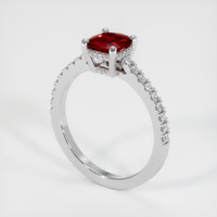 1.19 Ct. Ruby Ring, Platinum 950 2