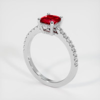 1.37 Ct. Ruby Ring, Platinum 950 2