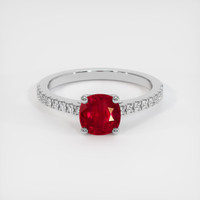 1.12 Ct. Ruby Ring, Platinum 950 1