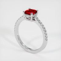 1.20 Ct. Ruby Ring, Platinum 950 2