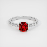 1.10 Ct. Ruby Ring, Platinum 950 1