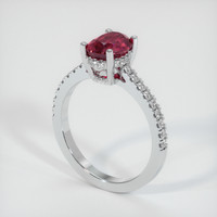 2.02 Ct. Ruby Ring, Platinum 950 2