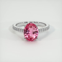 3.01 Ct. Padparadscha Sapphire Ring, Platinum 950 1