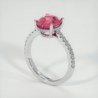 3.01 Ct. Padparadscha Sapphire Ring, Platinum 950 2