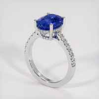 4.07 Ct. Blue Sapphire Ring, Platinum 950 2