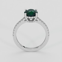 2.11 Ct. Bluish Green Sapphire Ring, Platinum 950 3