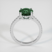 3.08 Ct. Greenish Blue Sapphire Ring, Platinum 950 3