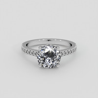 2.08 Ct. White Sapphire Ring, Platinum 950 1