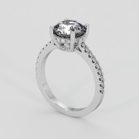 2.08 Ct. White Sapphire Ring, Platinum 950 2