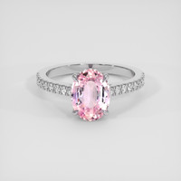 2.03 Ct. Pink Sapphire Ring, Platinum 950 1