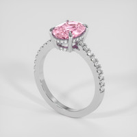 2.03 Ct. Pink Sapphire Ring, Platinum 950 2