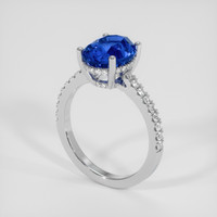 4.00 Ct. Blue Sapphire Ring, Platinum 950 2