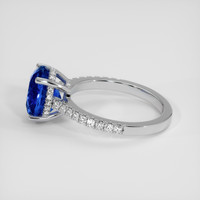 4.00 Ct. Blue Sapphire Ring, Platinum 950 4