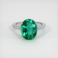 3.70 Ct. Emerald Ring, Platinum 950 1
