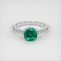 1.29 Ct. Emerald Ring, Platinum 950 1