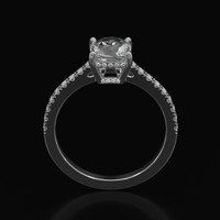 2.06 Ct. White Sapphire Ring, Platinum 950 3
