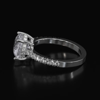 2.91 Ct. White Sapphire Ring, Platinum 950 4