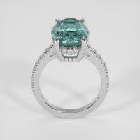 7.47 Ct. Bluish Green Sapphire Ring, Platinum 950 3