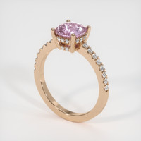 1.59 Ct. Pink Sapphire Ring, 14K Rose Gold 2