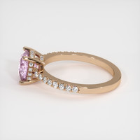 1.59 Ct. Pink Sapphire Ring, 14K Rose Gold 4