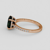 3.98 Ct. Green Sapphire Ring, 14K Rose Gold 4