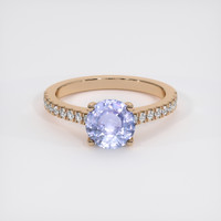 2.13 Ct. Bluish Purple Sapphire Ring, 14K Rose Gold 1