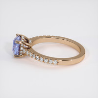2.13 Ct. Bluish Purple Sapphire Ring, 14K Rose Gold 4