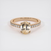 2.00 Ct. Peach Sapphire Ring, 14K Rose Gold 1