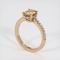 2.00 Ct. Peach Sapphire Ring, 14K Rose Gold 2