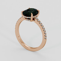 3.98 Ct. Green Sapphire Ring, 18K Rose Gold 2