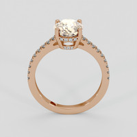 2.03 Ct. Peach Sapphire Ring, 18K Rose Gold 3