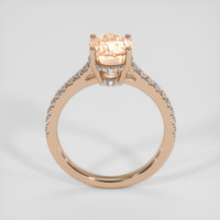 2.77 Ct. Peach Sapphire Ring, 18K Rose Gold 3