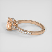 2.77 Ct. Peach Sapphire Ring, 18K Rose Gold 4