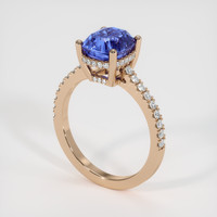 3.39 Ct. Sapphire Ring, 18K Rose Gold 2