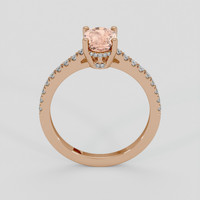 1.40 Ct. Peach Sapphire Ring, 18K Rose Gold 3