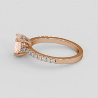 1.40 Ct. Peach Sapphire Ring, 18K Rose Gold 4