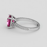 2.76 Ct. Pink Topaz Ring, Silver 4