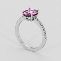 2.00 Ct. Pink Topaz Ring, Silver 2