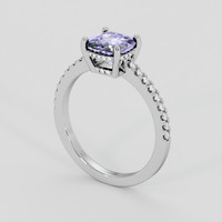 1.51 Ct. Bi Color (Peacock) Tanzanite Ring, 10K White Gold 2
