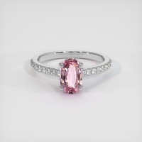 1.05 Ct. Pink Sapphire Ring, 10K White Gold 1