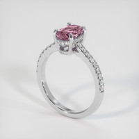 1.05 Ct. Pink Sapphire Ring, 10K White Gold 2