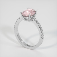 3.21 Ct. Pink Sapphire Ring, 10K White Gold 2