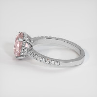 3.21 Ct. Pink Sapphire Ring, 10K White Gold 4